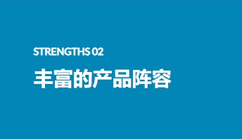 丰富的产品阵容
